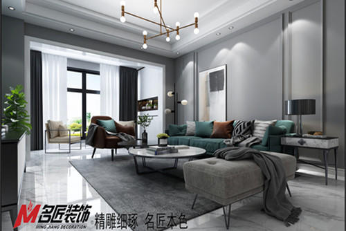 梧州市安置小區(qū)現(xiàn)代簡約風格三居室裝修案例